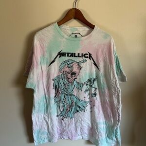 Metallica Pastel Tie Dye Band Tee